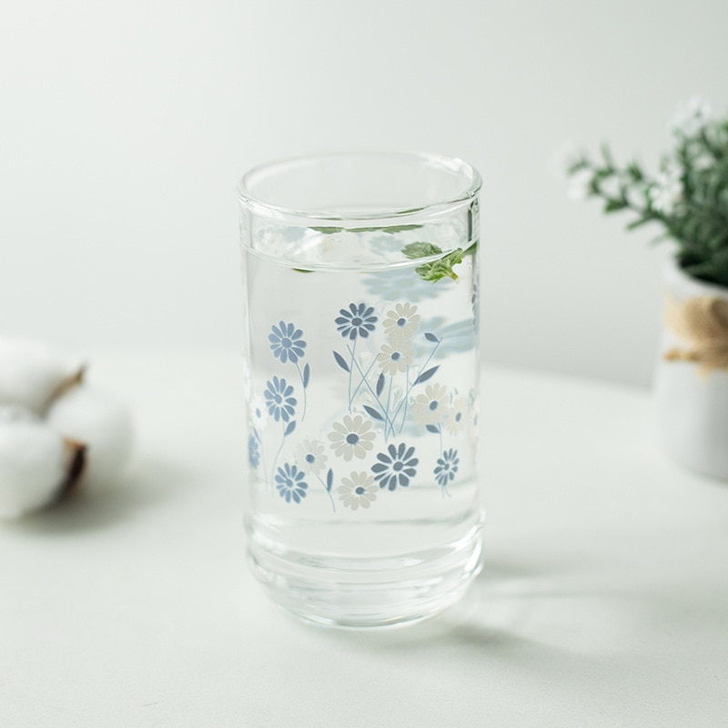 230ml japansk og koreansk glas klokkeblomst blomst gul blomsterkop varmebestandig mælkekop kaffekop juice kop fortykket kop
