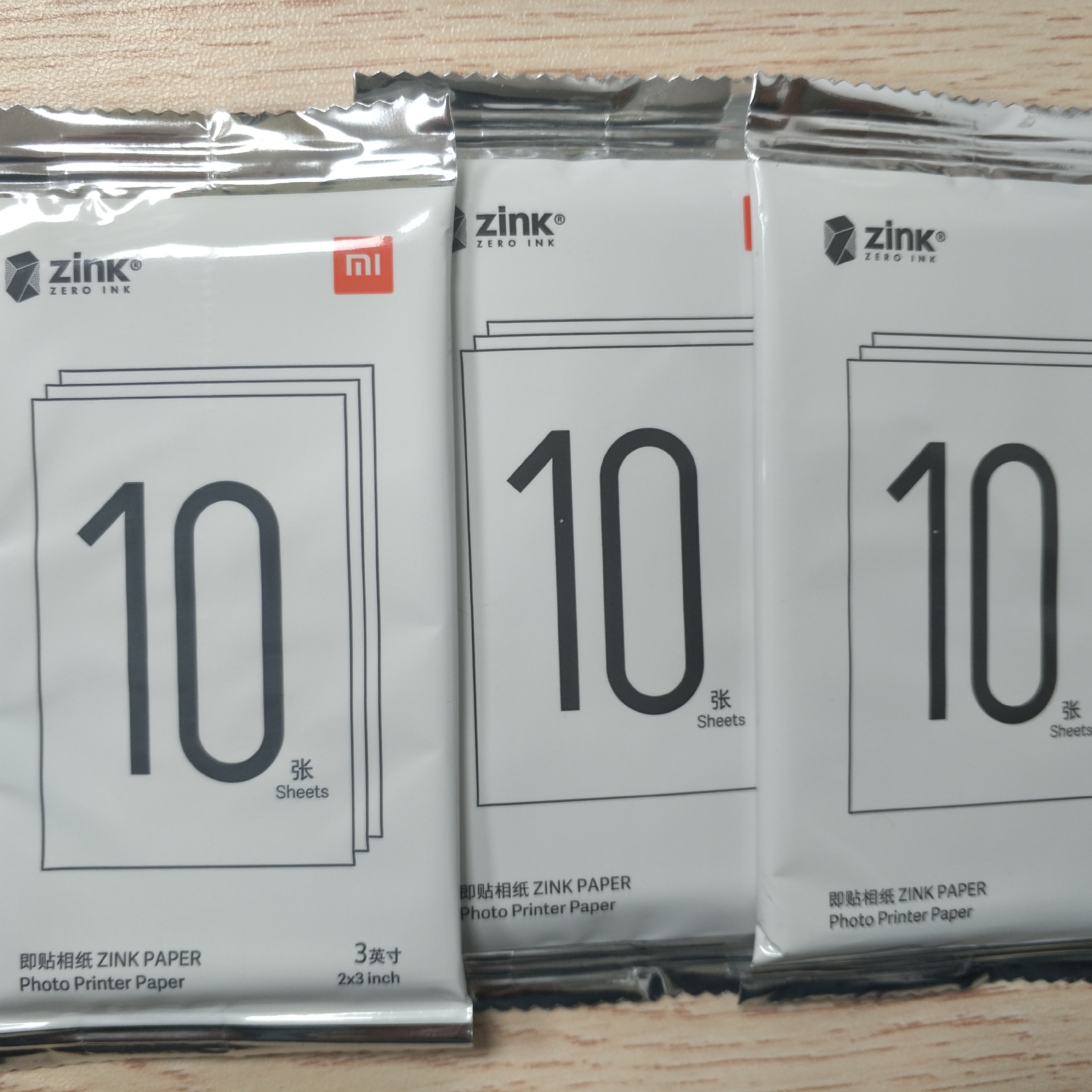 Xiaomi-impresora de bolsillo ZINK de , papel autoadhesivo, impresión fotográfica a color, Mini impresora de bolsillo de 3 pulgadas,: 30 pcs