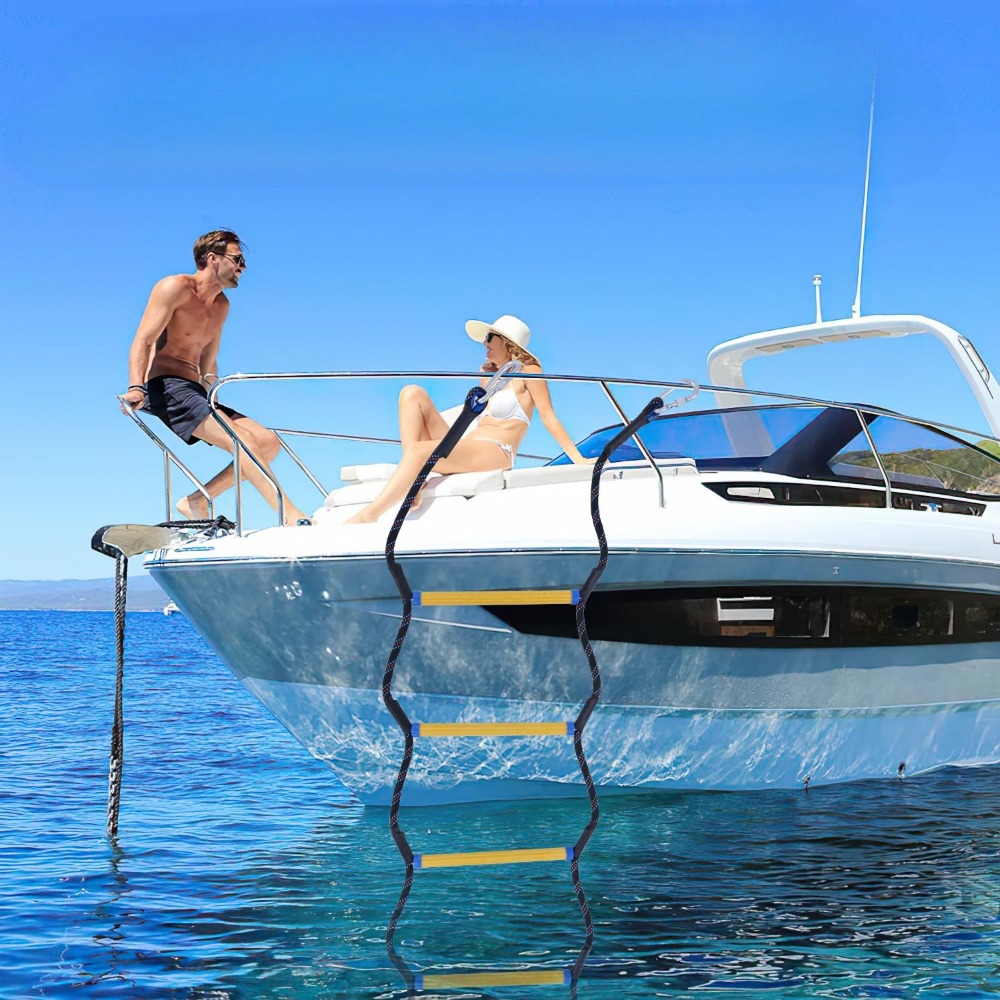 Escada de barco escada marinha escada telescópica adequada para barcos infláveis barcos de pesca caiaque jet ski canoa barco escada de embarque