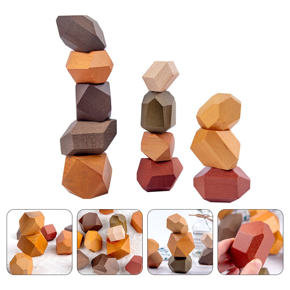 1 Set Colorful Educational Stacking Toy Recognition Toy Building Block