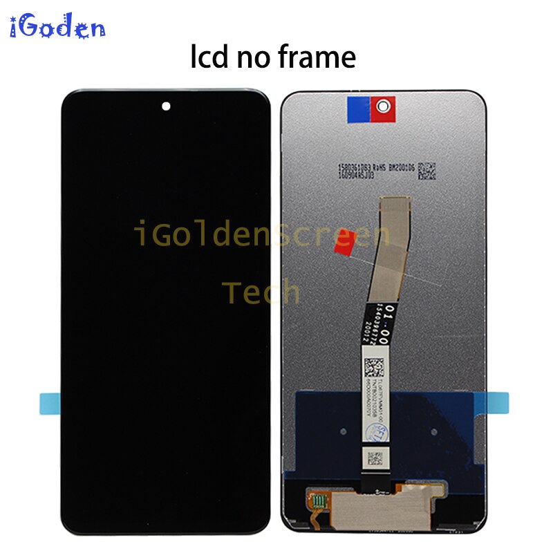 Originele 6.67 "Lcd Voor Xiaomi Redmi Note 9 Pro Lcd Touch Screen Digitizer Voor Xiaomi Redmi Note 9S Lcd-scherm Vervanging: black no frame