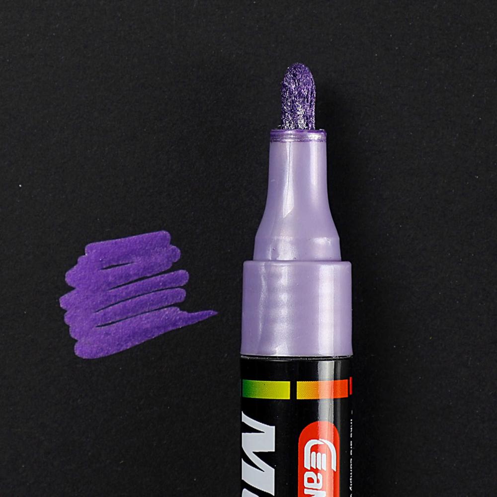 1 kpl öljypohjainen maali metalli markkeri kynät sharpie 3.0mm kulta hopea keraaminen kivi lasi posliinimuki puu kangas kangasmaalaus: Violetti