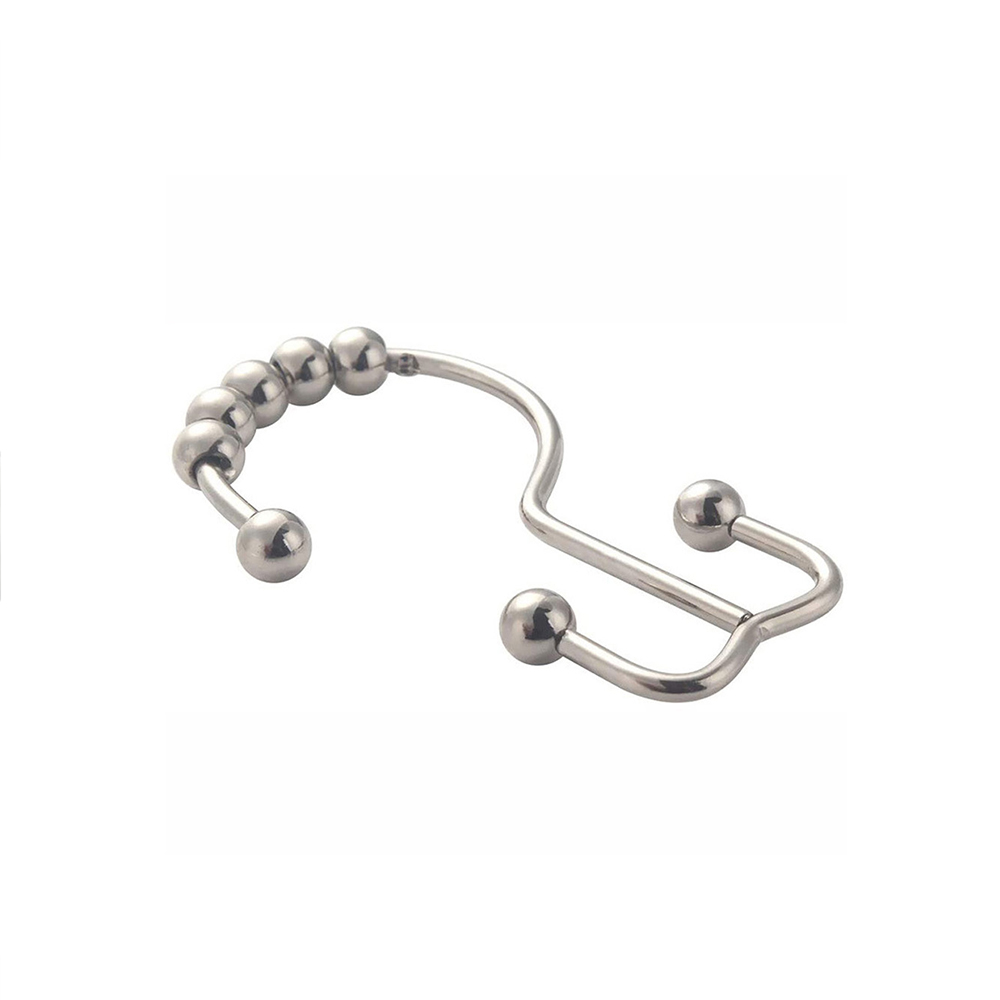 Shower Curtain Hooks Double Sided Bathroom Curtain Metal Hooks Rings for Bathroom Shower Rod Curtains