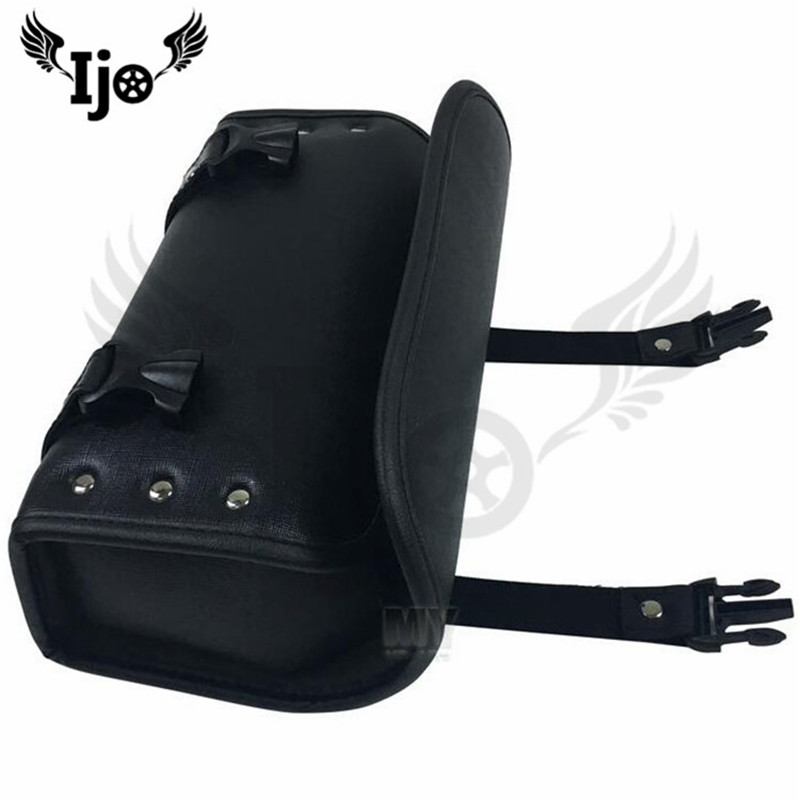 Dirtbike schoudertas voor Harley Refit retro Knight bag tool bag schoudertas universal Black Hoogwaardige lederen