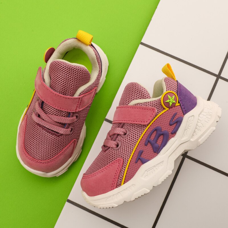 Ulknn baby walking funktionella skor barn småbarn skor baby 1-2-3 år gammal pojke lätt enkel nät mjuk botten unisex: Rosa / 24 euro innersula 15.5cm