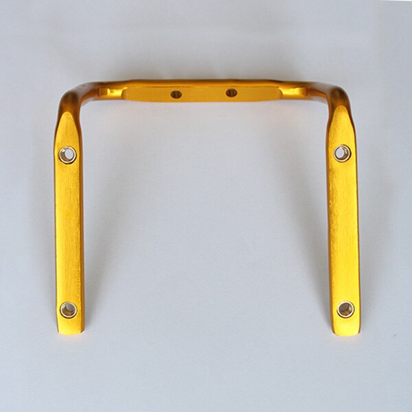 Convertidor de portabotellas de aluminio para bicicleta de montaña, adaptador de doble jaula para botella, equipo de conducción para asiento: Amarillo