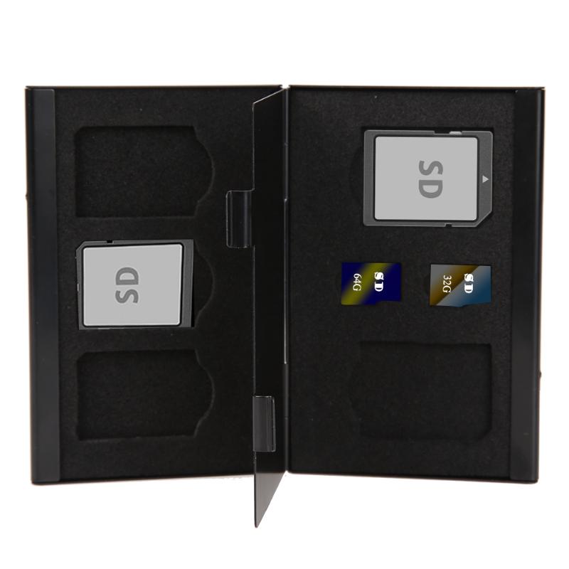 Aluminum 5SD+ 2TF Micro SD Cards Pin Storage Box Holder Protector Portable Memory Card Storage Case