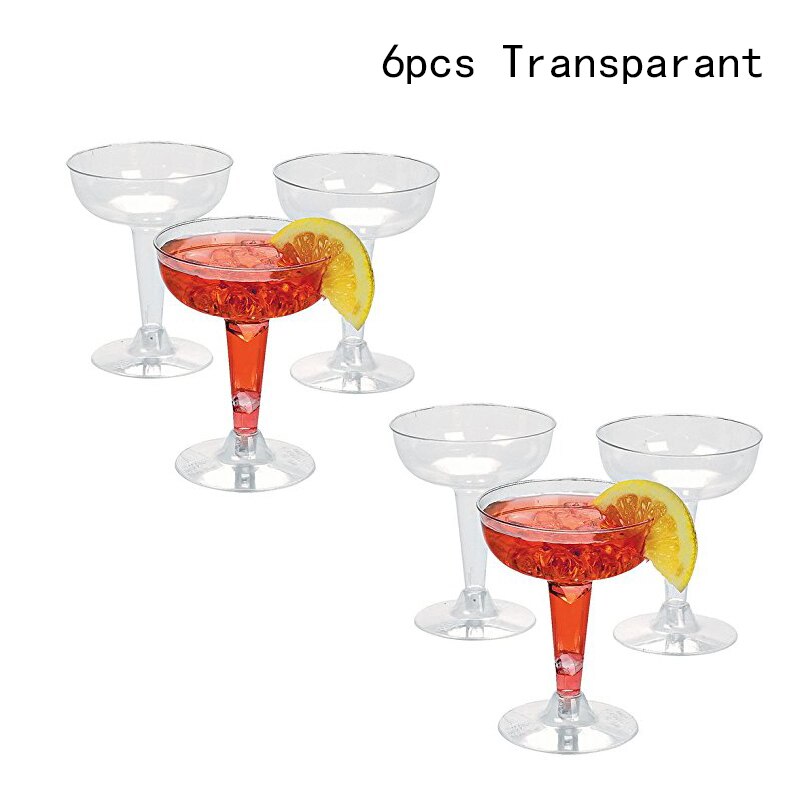 Plast restaurant tumbler øl vin drikke kopper cocktail whisky pause resistente drikkeglass gjennomsiktighet kafé bar 6 stk: Gjennomsiktig
