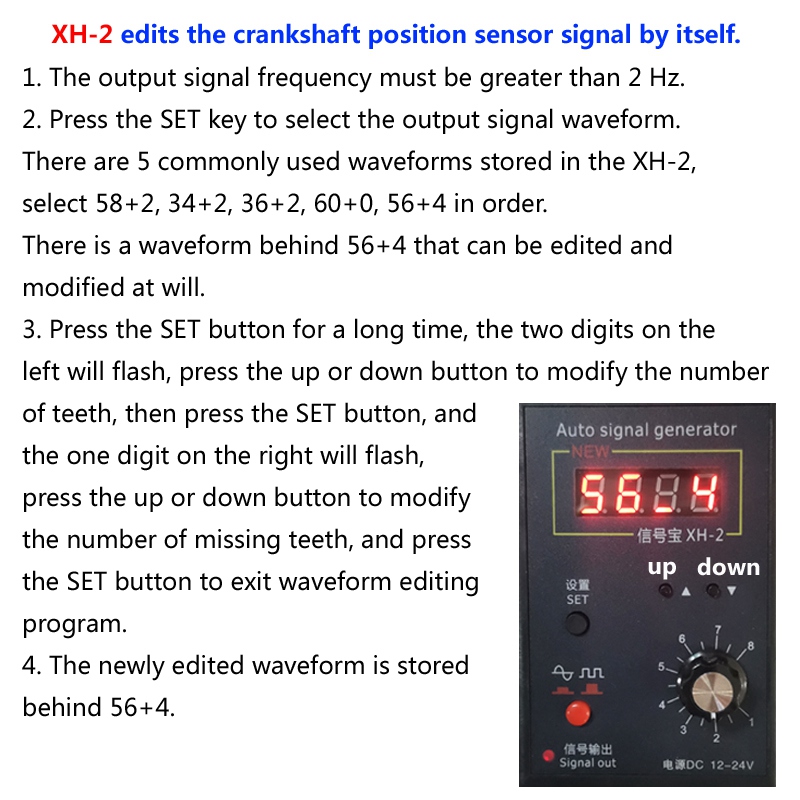 XH-2 Auto Fahrzeug Signal Generator Auto Hall-Sensor und Kurbelwelle Position Sensor Signal Simulator Meter 2Hz bis 8KHz