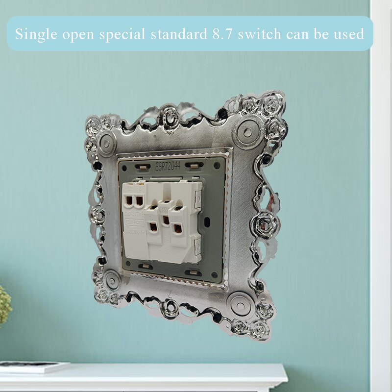 home office switch sticker decoration sticker resin single light switch surrounding socket panel protection sticker