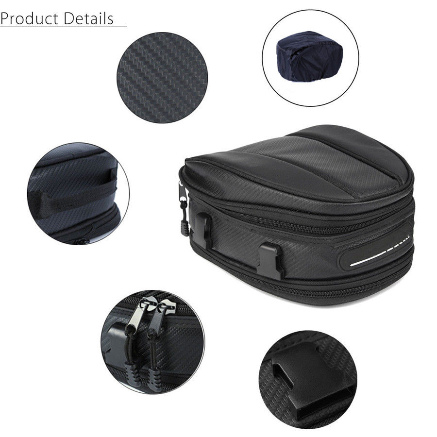 Waterdichte motortas 7.5-10l tassen motorbagage zadelbevestiging doos achterhand
