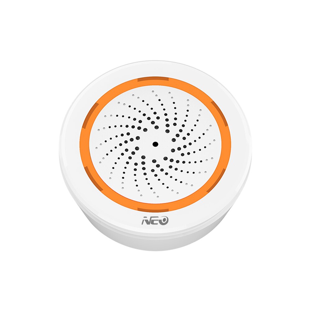 Neo tuya smart zigbee temperatur fugtighedssensor indbygget sirene alarm sensor arbejde med gateway hub hjemmeautomatisering scene