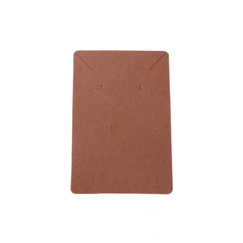 50 stücke 6x9cm Ohrringe und Halskette Anzeige Karten Karton Ohrring Paket Hängen Schild Karte für Ohr Nieten ohrring Halsketten: Braun 50Stck