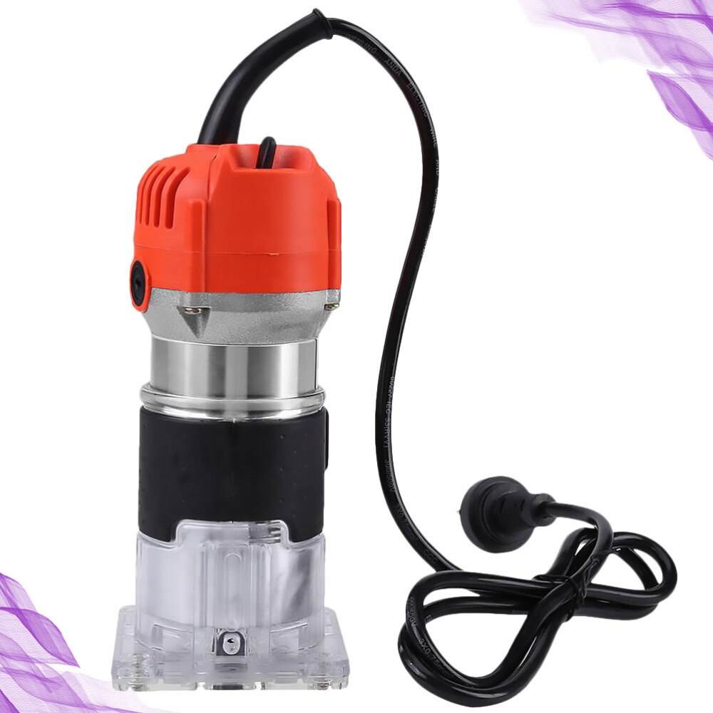 800W Woodworking Trimming Laminator Wooden Grooving Machine Electric Wood Milling Woodworking Slotting Machine (US Plug)