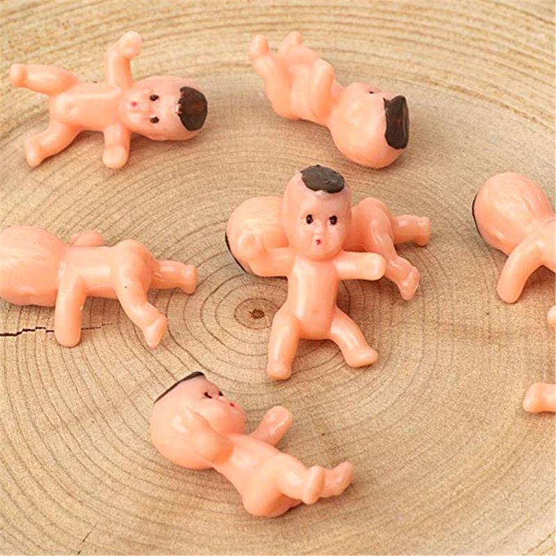 100pcs 1Inch Mini Plastic Baby Favor Supplies For Baby Shower and Ice Cube Game XX9E