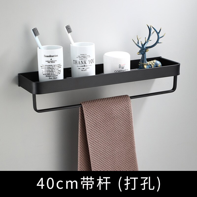 Bathroom Shelf Bath Shower Shelf with Hook Bar Bat... – Grandado