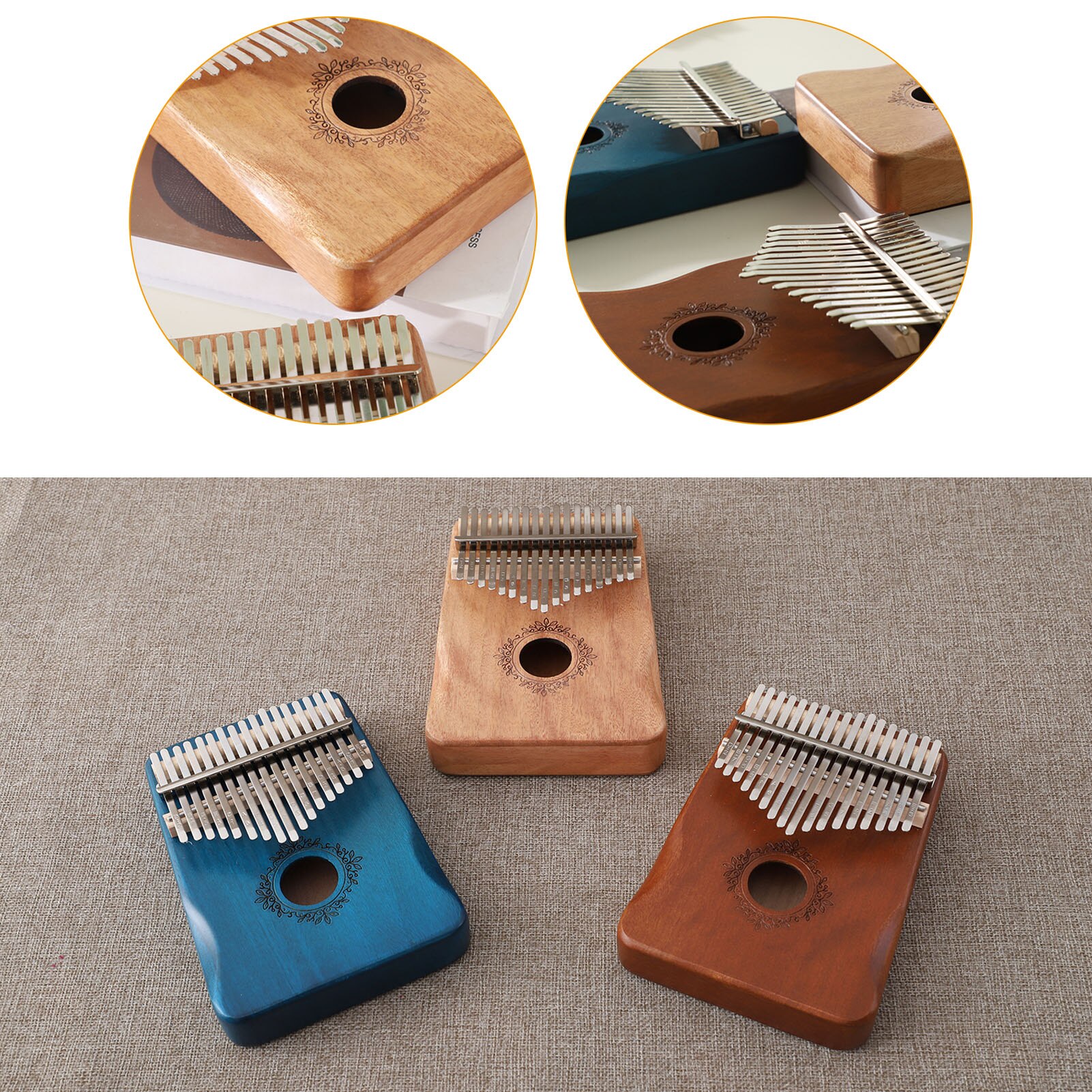 Kalimba 17Keys Portable Thumb Piano Beginner Instrument Kalimba Finger Piano Mbira Small Musical Toys Keyboard instrument