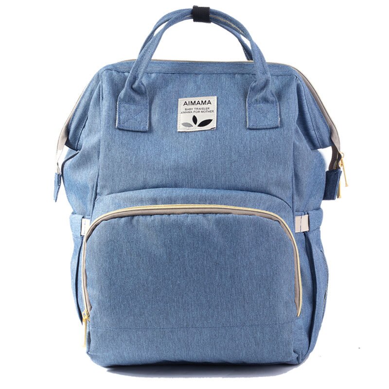 large capacity jeans blue diaper bags