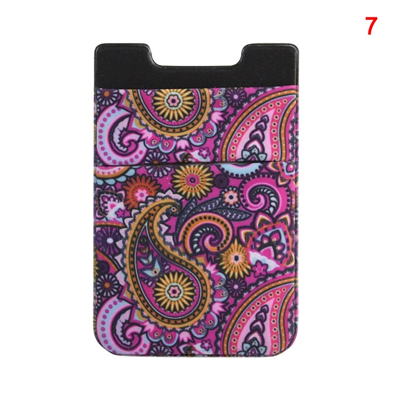 Doppel Tasche Elastische strecken tuch/mikrofaser praktisch Ich würde Kreditkarte Halfter Aufkleber Universal- Brieftasche fallen Karte Halfter: 7