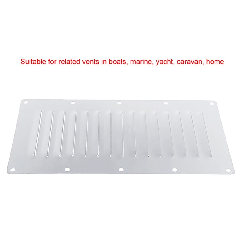 Stainless Steel 304 Marine Rectangular Venting Panel Air Vent Louver Grille Ventilation Louvered Ventilator Grill Cover