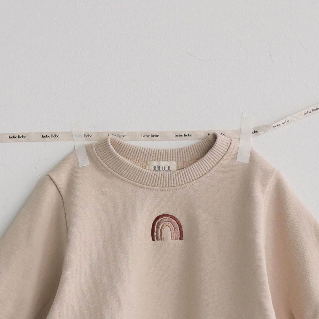 Baby Clothes Spring Baby Girl Jumpsuits Rainbow Embroidery Newborn Long-sleeve Romper Infant Boy Triangle Bag Fart Clothes