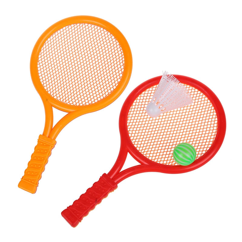 Kinder Spielen Spiel Orange Rot Kunststoff Tennis Badminton Schläger Spielzeug Set