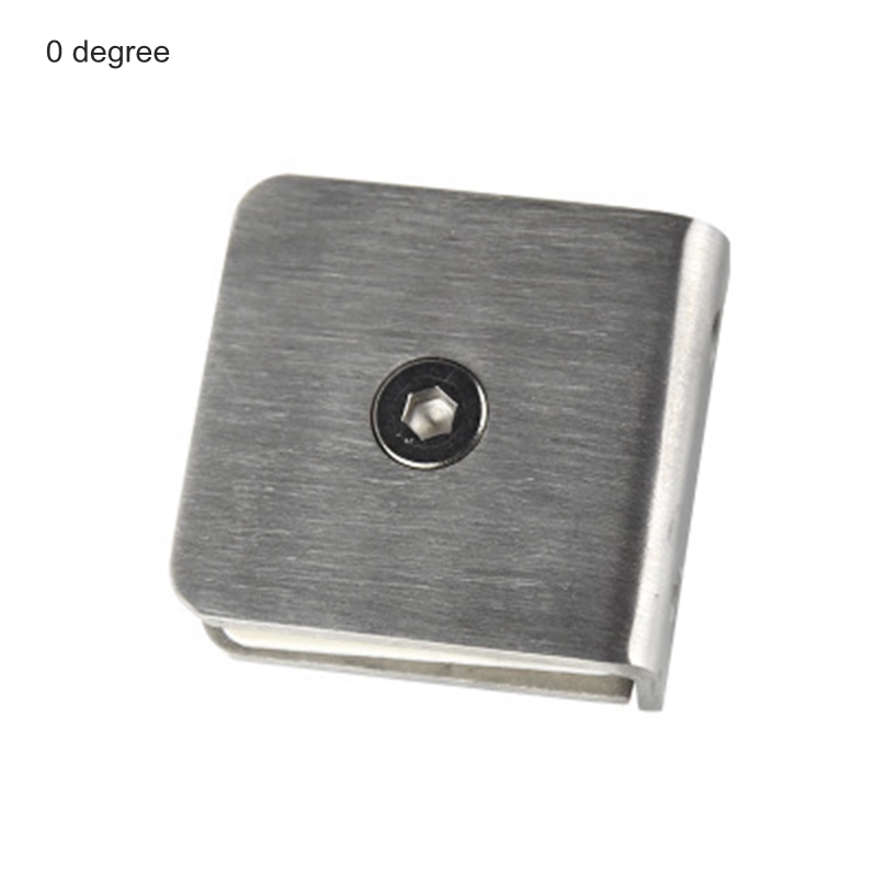 Shower Room Glass Clip Stainless Steel Glass Clamp Square L-Shape Clamp Glass to Glass Connector Shelf Bracket Brushed