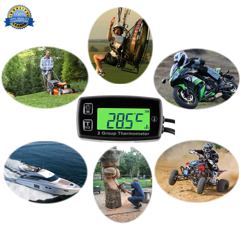 Termómetro Digital con Sensor de temperatura, temperaturas para medidor de 2 Pit Bike, generador de motocicleta, moto de nieve, RL-TM004 de aceite de motor