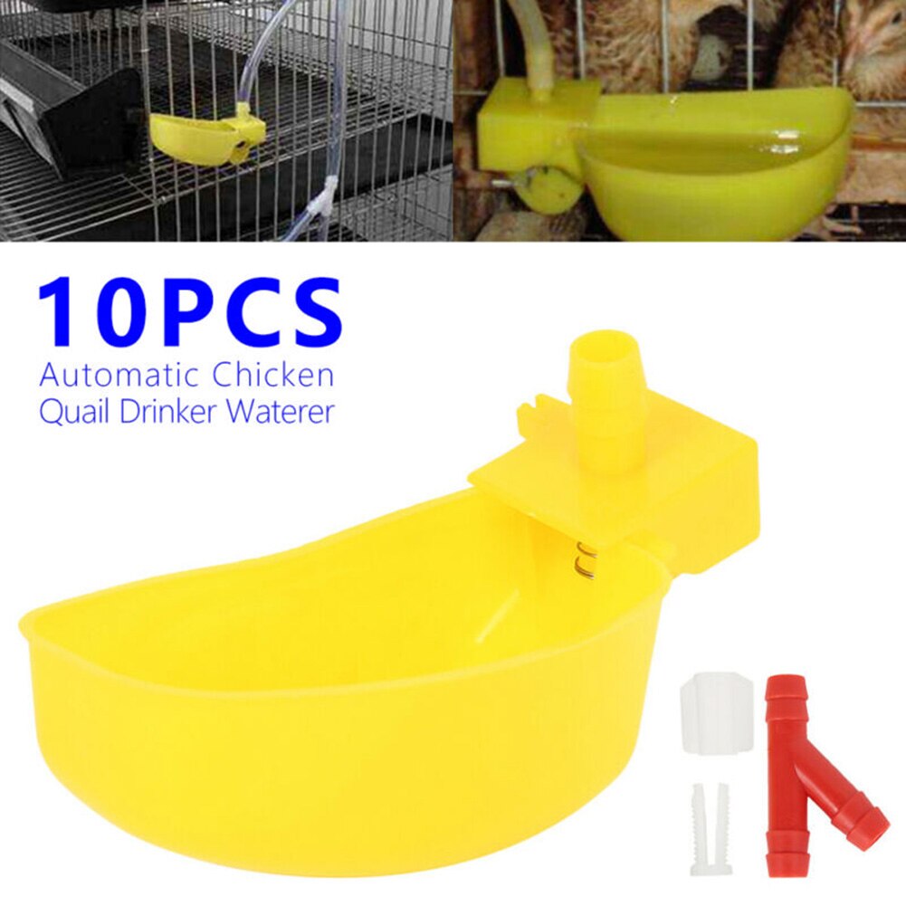 10PCS Chicken Feeder Automatic Bird feeder Feeder Cups Chicken waterer