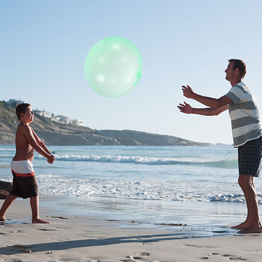 Bolas de burbuja de aire y agua suave para niños, juguete de globo chico inflable, juguetes de globo para baño, para exteriores