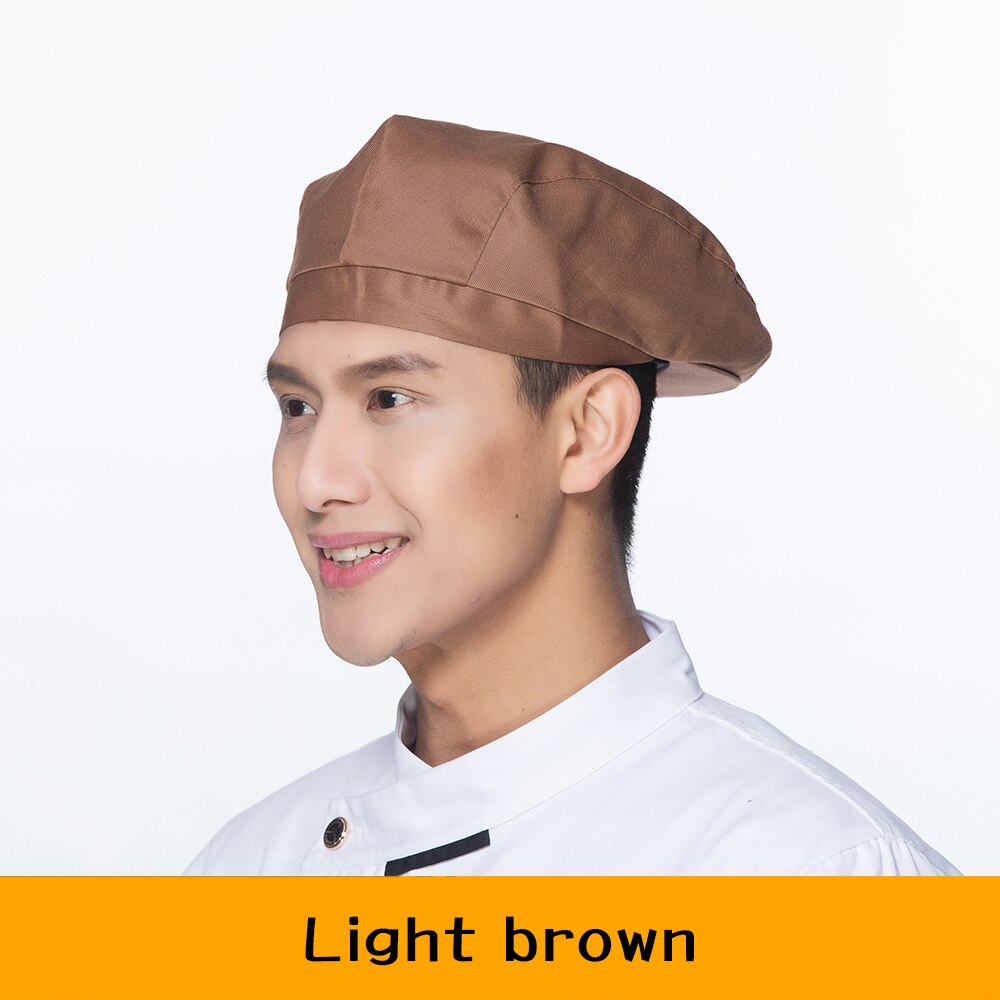 Chapeau de Chef Service alimentaire, uniforme de travail de cuisine café Restaurant, casquette élastique, chapeaux de serveur de barbier à imprimé de piment, 17 couleurs: 16