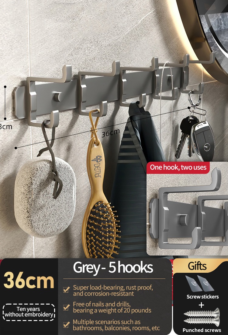 Geen noodzaak om de haak achter de deur te boren, opberghangers, jas- en hoedenhaken, hangers, slaapkameropbergrekken, keukenhaken: YELLOW