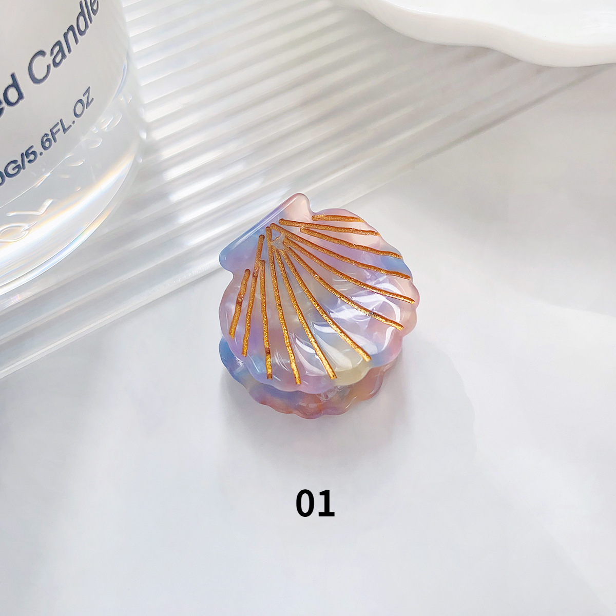 Pinzas para el cabello de concha a la para mujer, Mini Clip de tiburón bonito y dulce, pinzas para el cabello, pinzas para el cabello, accesorios para el cabello a la: Gris