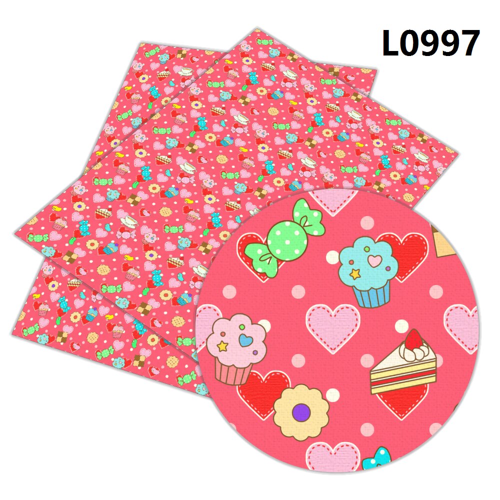 30 cm x 136 cm dessertmønster trykt hårsløyfe i kunstskinn gjør-det-selv dekorasjonshåndverk  l081 l082 l086 l087 l099 l100: L0997