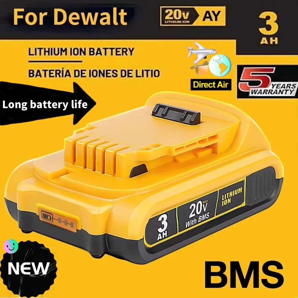 Batterie aux ions pour outils Dewalt Max, 18V, 20V, 3,0 Ah, DCB203, DCB205, DCB206, DCB204, DCB200, DCB182, DCB180, DCB230, DCD, DCF, série DCG