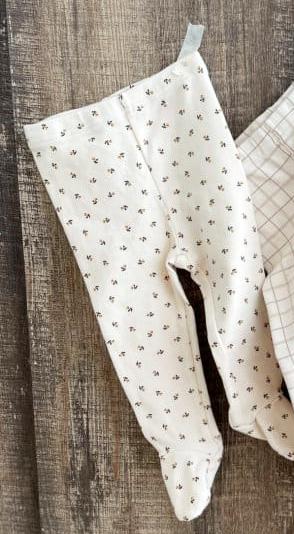 Calça legging infantil de algodão xadrez e estampa, para meninos e meninas, de 0 a 24 meses, novo, 2021: floral / 6M  66cm