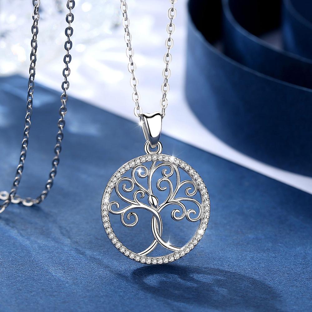 EUDORA Sterling Silver Twisted Rowan Tree Necklace Delicate Solid Silver tree of Pendant with Link Chain or Only Charm CYD450