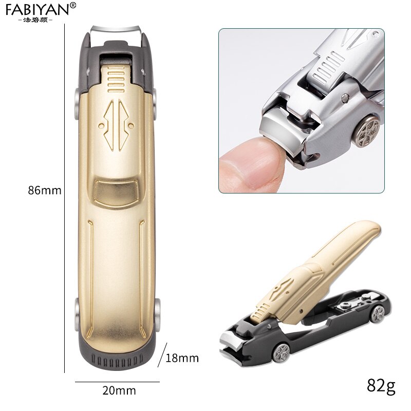 Stainless Steel Nail Clippers Cutter Trimmer Manicure Scissors Thick Toenail Fingernail Pedicure Tools: Light gold