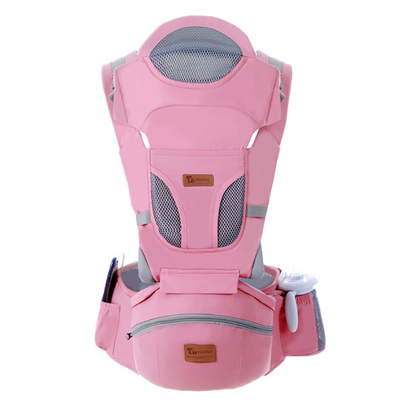 0-4 Jaar Ergonomische Draagzak Baby Baby Heupdrager Carrier Voorkant Ergonomische Kangoeroe Draagdoek Draagdoek Voor Baby reizen: Pink