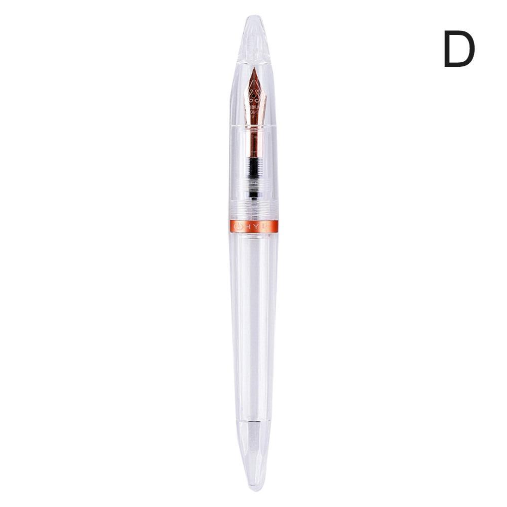 Hög kapacitet reservoarpenna transparent klar pipett skola nib fontänpenna penna kontorsmaterial 0.5mm pe  u8 m 4