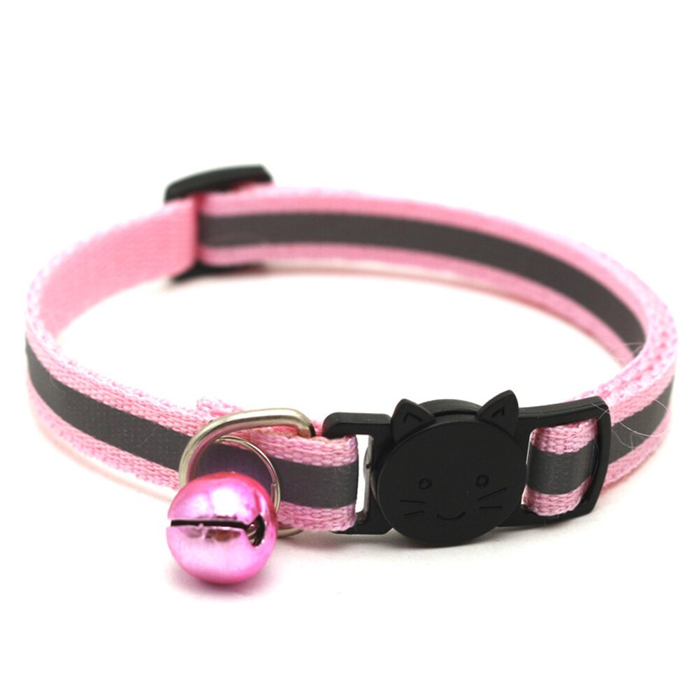 Reflecterende Halsband Met Bel Veiligheid Kat Halsbanden Puppy Halsband Voor Katten Kleine Honden Solid Pet Kraag Chihuahua Producten: 9
