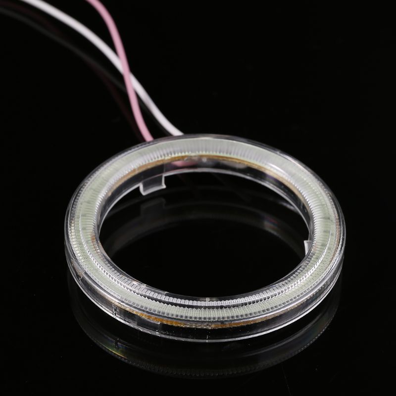 2Pcs DC 12V 60mm COB Angel Eye Halo Car LED Light Ring Headlight DRL Lamp White E7CA