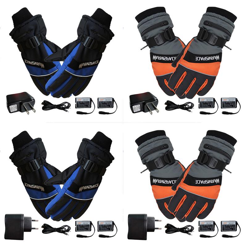 1 par vinter usb håndvarmer elektriske termiske handsker vandtætte opvarmede handsker batteridrevet til motorcykel skihandsker