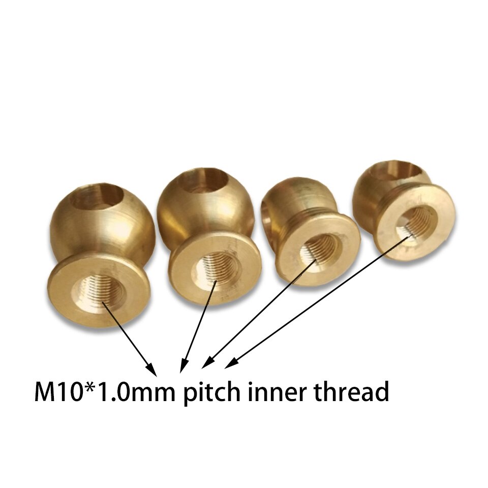 Pure Copper Brass M10 Internal Thread Round Head Hanging Plate Magnesium Nut Decorative Nut Two-way 90 Degree With Side Hole