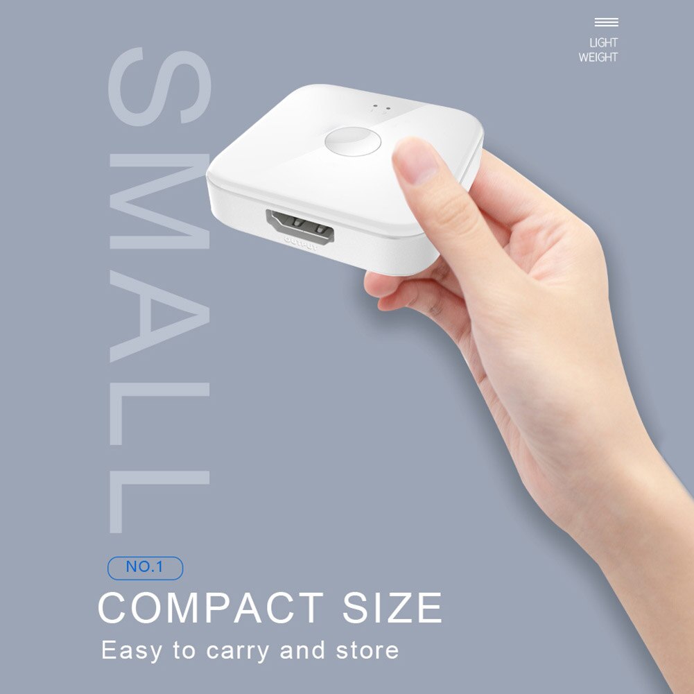 1x2 2x1 3D 4K HDMI Switcher 2 Port HDMI Switch Bi-Directional Lightness Portability Convenient Carrier for Xbox PS4