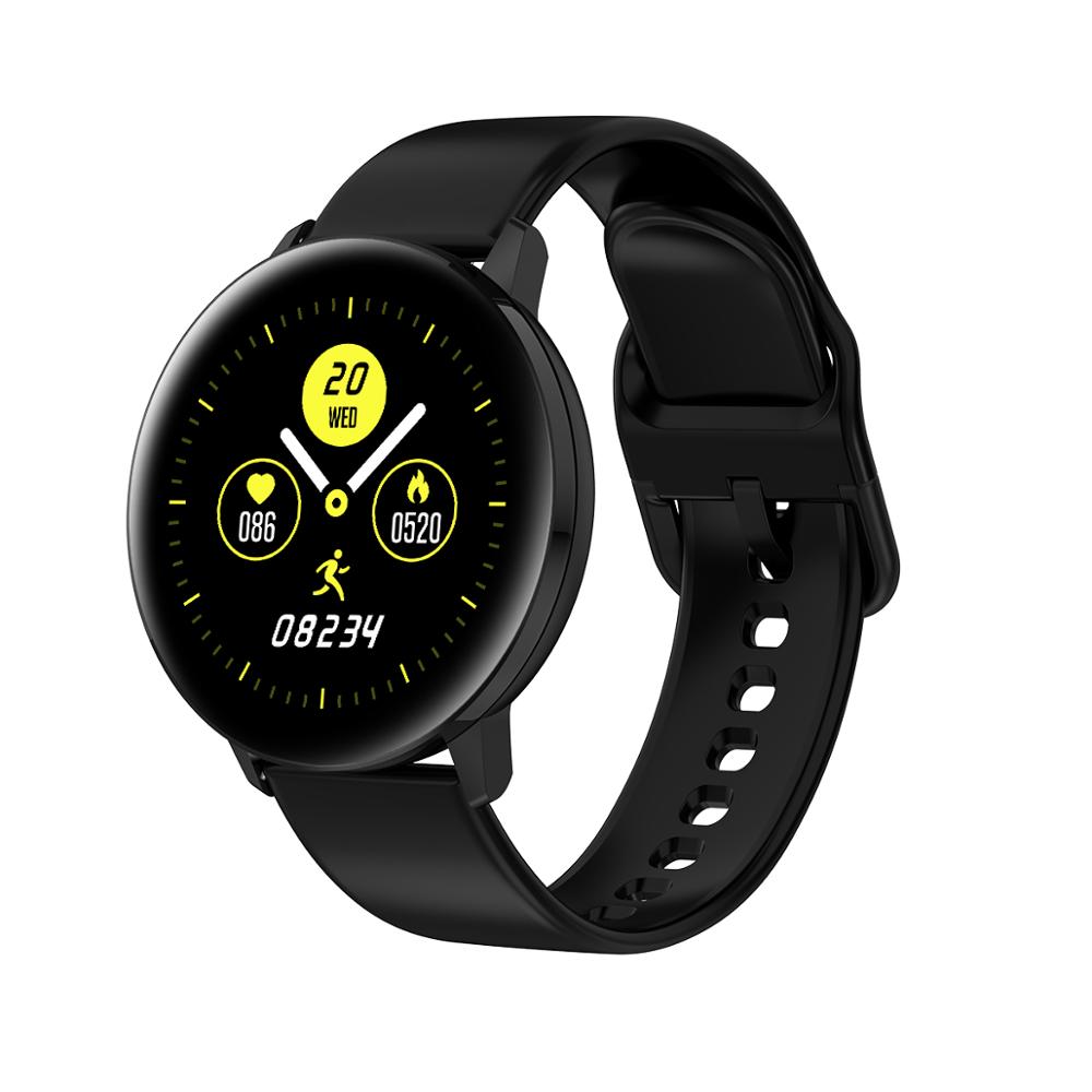 Smart Watch Full Touch Screen HD Display Sport Fitness Tracker Watch Smartwatch Smart Wristband Bracelet Watch: Black