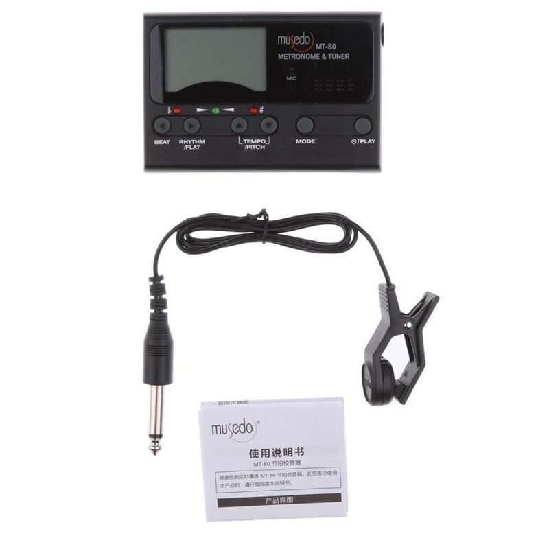 Musedo Mt 80 Violin Chromatic Tuner Metronome Tone Generator Batteries Pickup