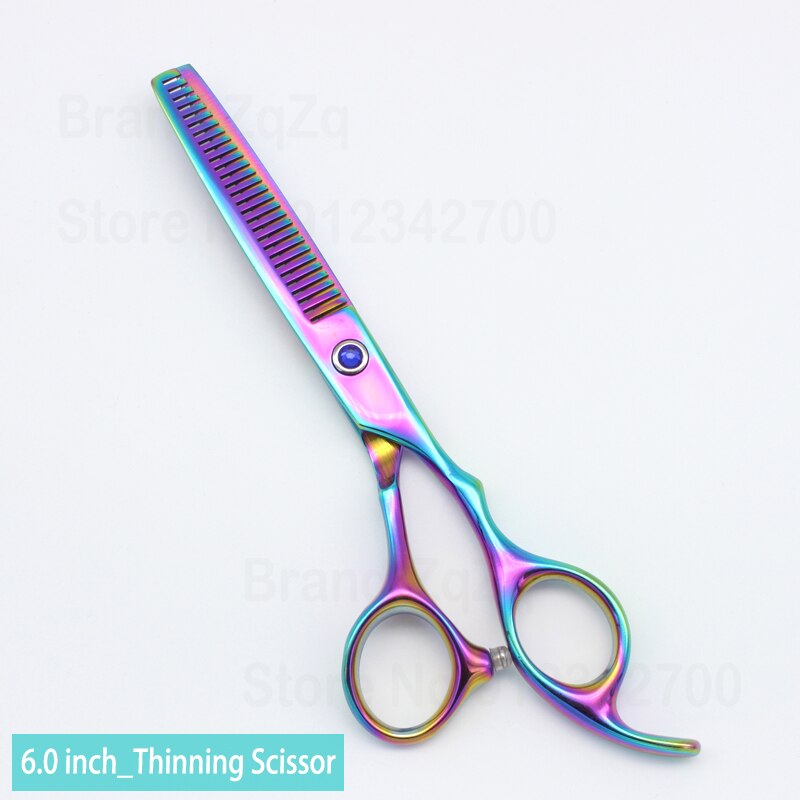 Zqzq Kappersscharen 6 Inch Haar Schaar Professionele Kapper Schaar Snijden Dunner Styling Tool Kappers Shear: Multicolor Thinning