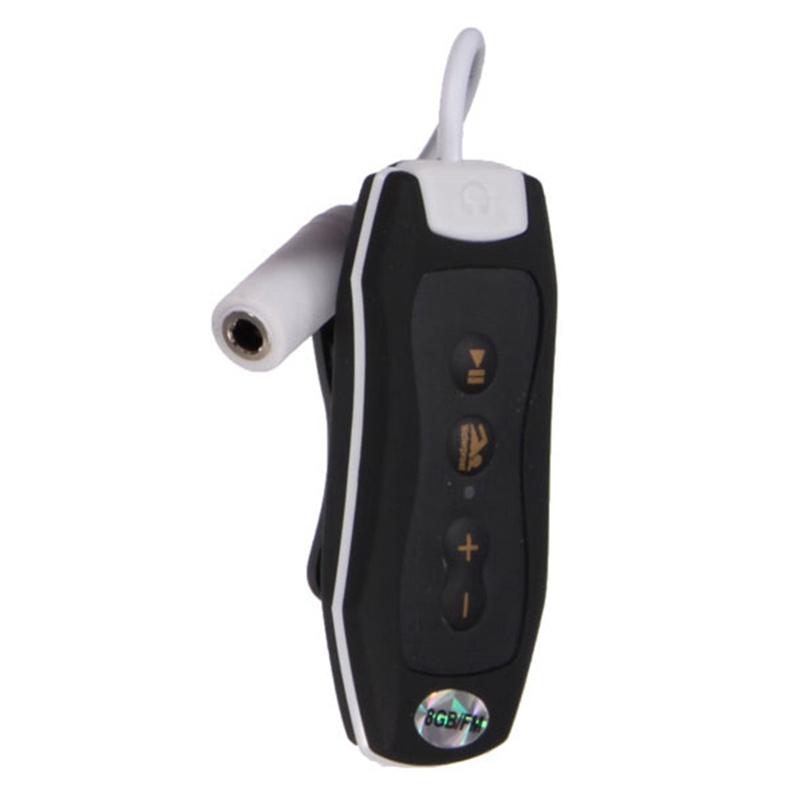 2x 8GB MP3 Player Swimming Underwater Diving Spa + FM Radio Waterproof Headphones Black &amp; Orange