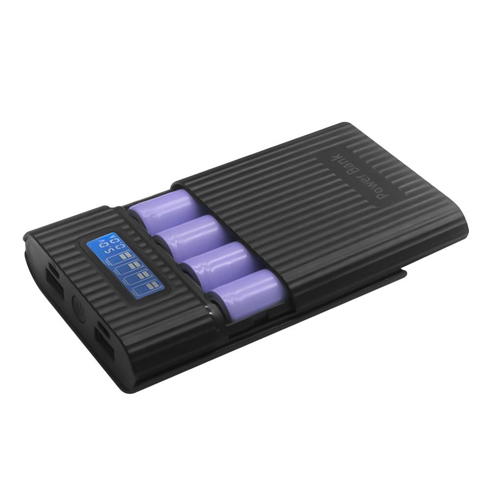 Multifunctionele Handig 4 Slot 18650 Batterij Oplader Lcd-scherm Diy Mobiele Power Bank Case Behuizing